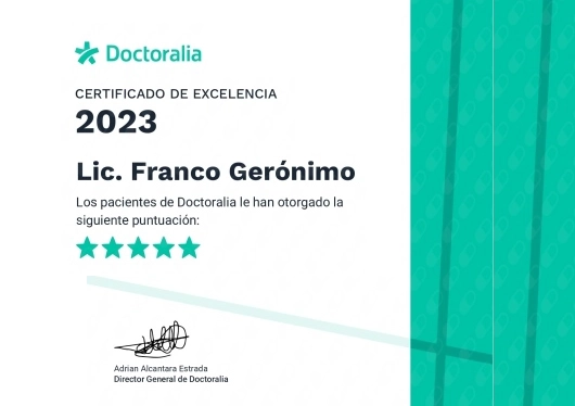 certificado profesional de franco geronimo